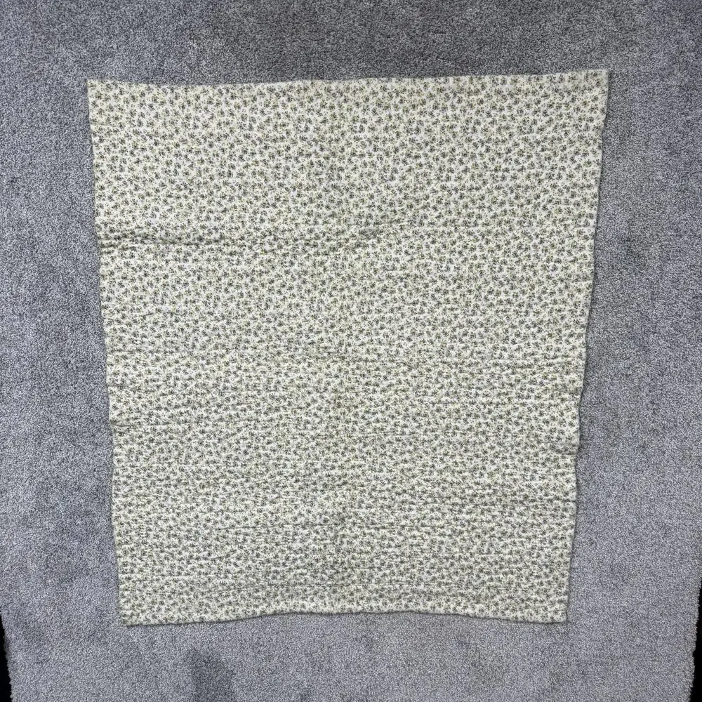 Vtg 1970s Handmade Baby Crib Quilt Embroidered Elephant Giraffe Yellow Gingham